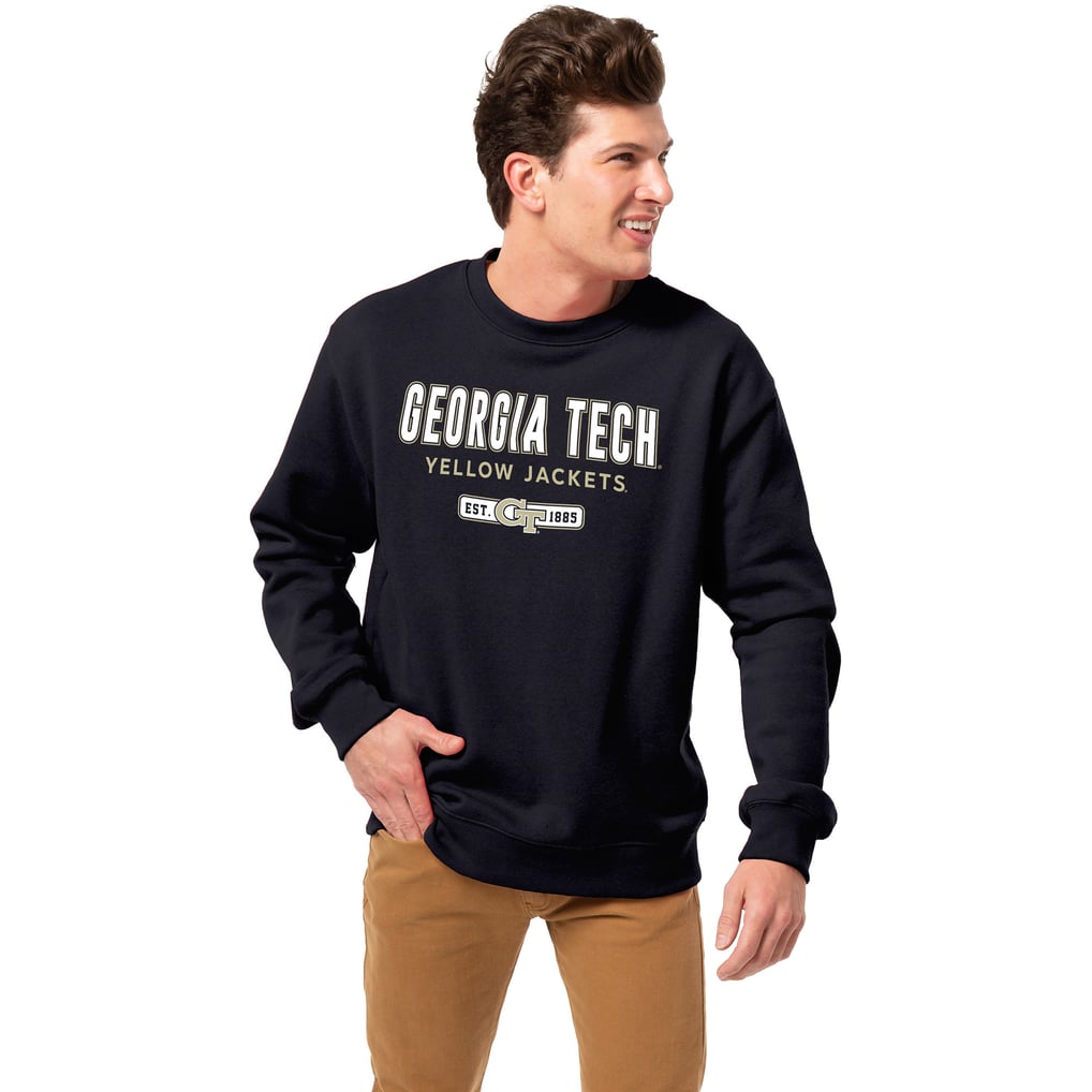  Georgia Tech Yellow Jackets League Collegiate Wear Essentials 2.0 Pullover Sweatshirt - Navy